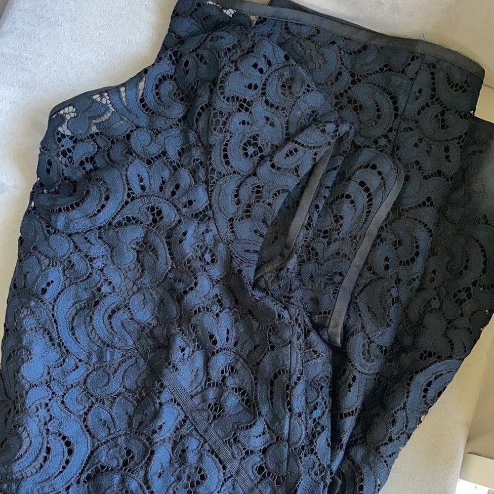 Blue/Black Lace Shift Dress